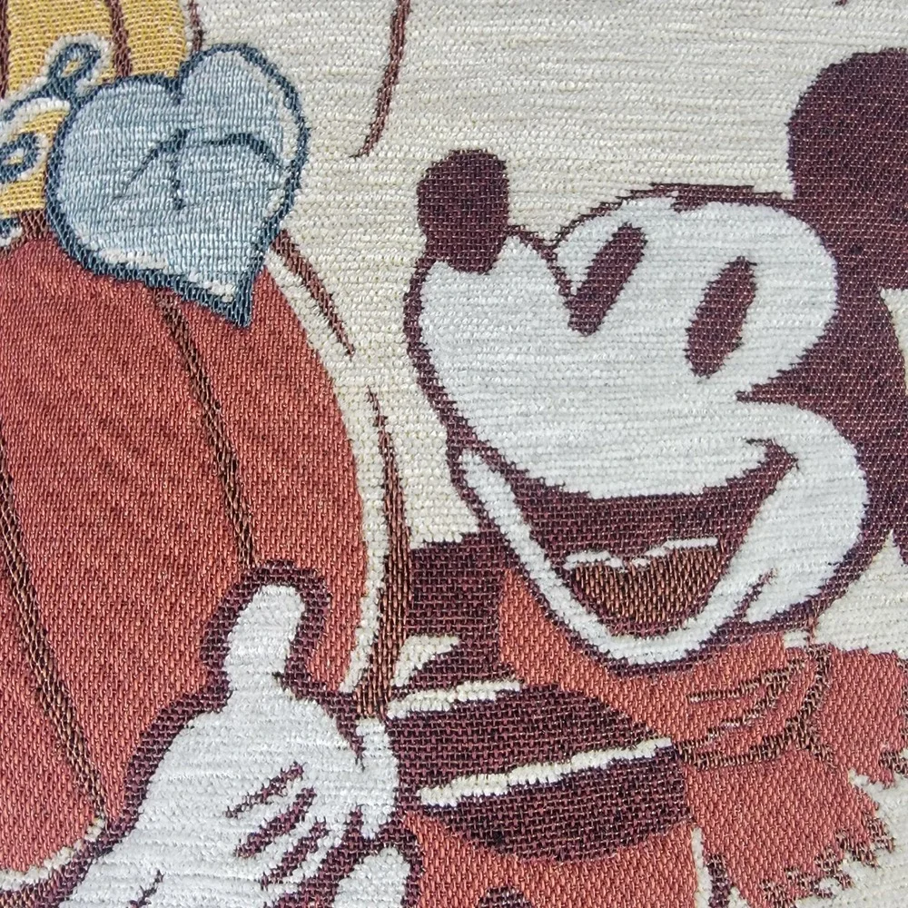 Disney Mickey Mouse Hey Pumpkin Fall Throw Pillow 18 x 18 Decorative Neutral NEW